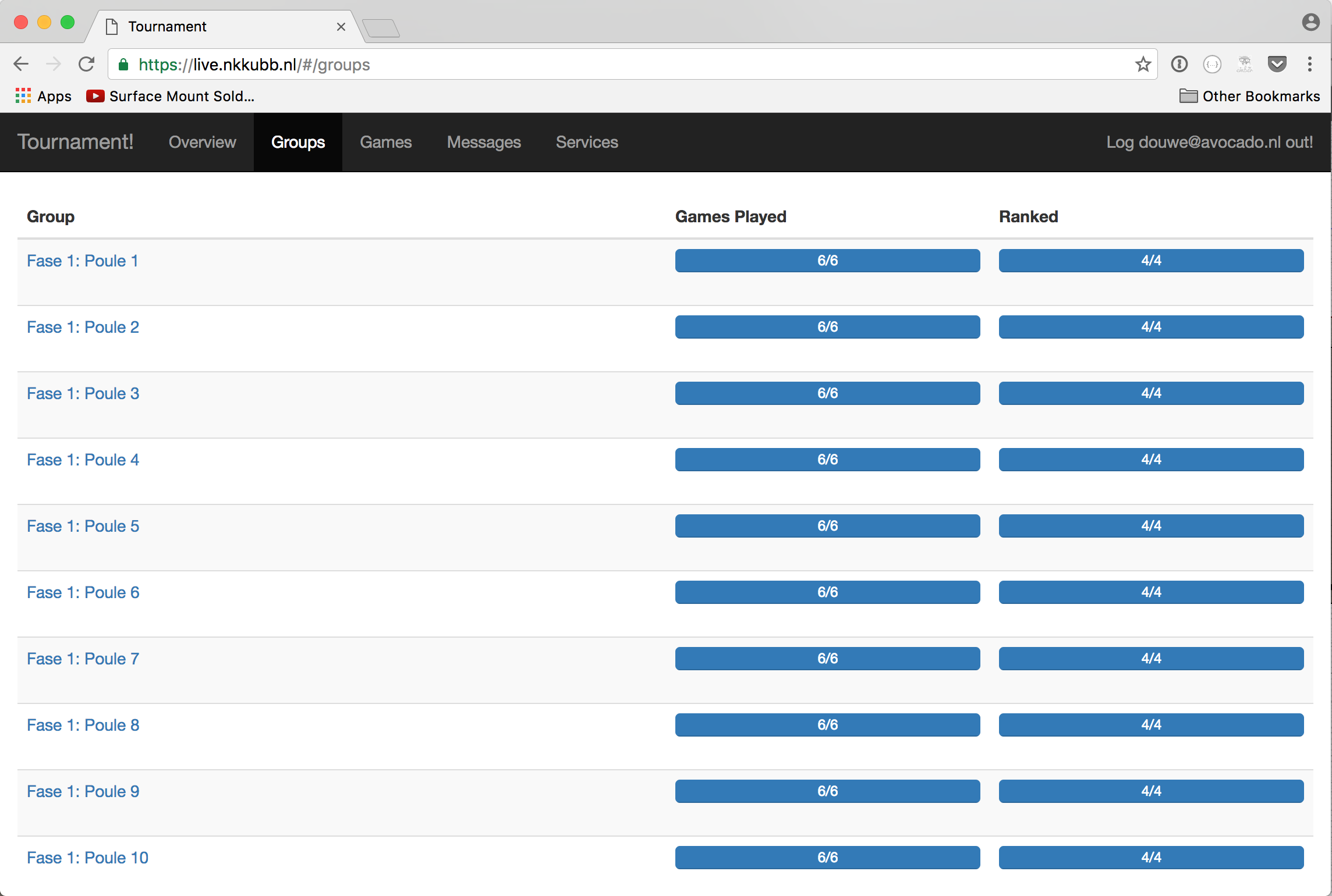 Live Tournament Software