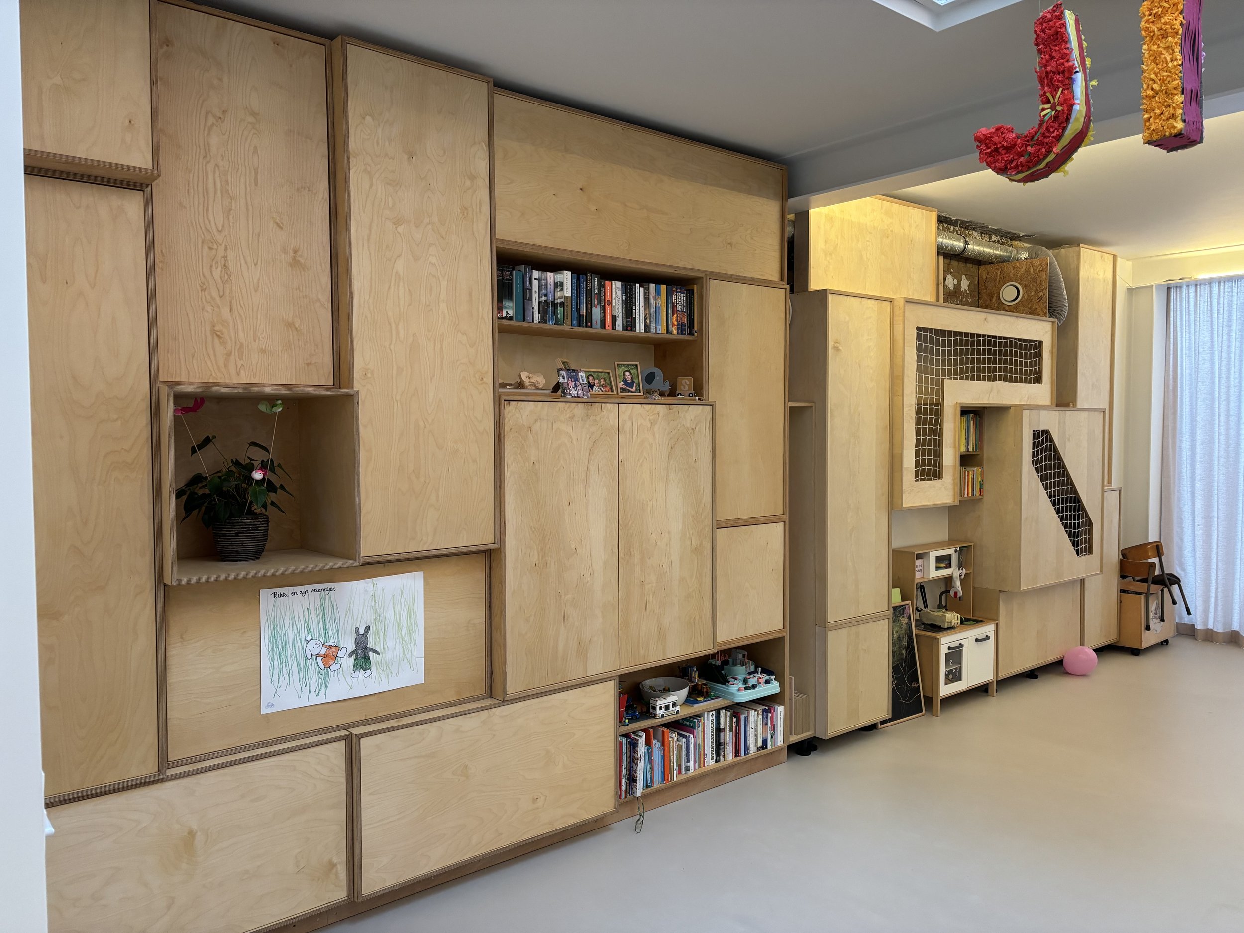Playful cabinet wall