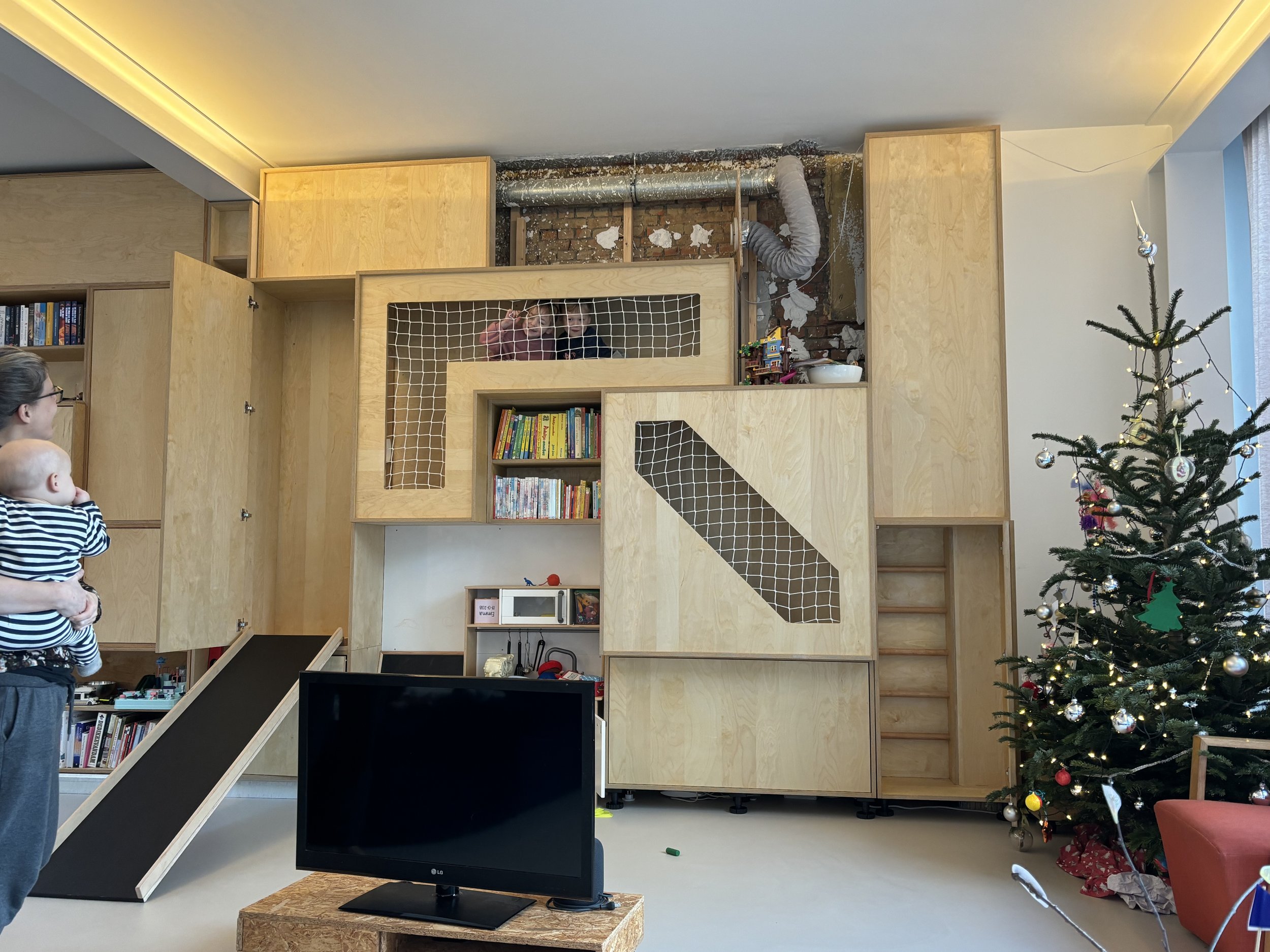 Playful cabinet wall