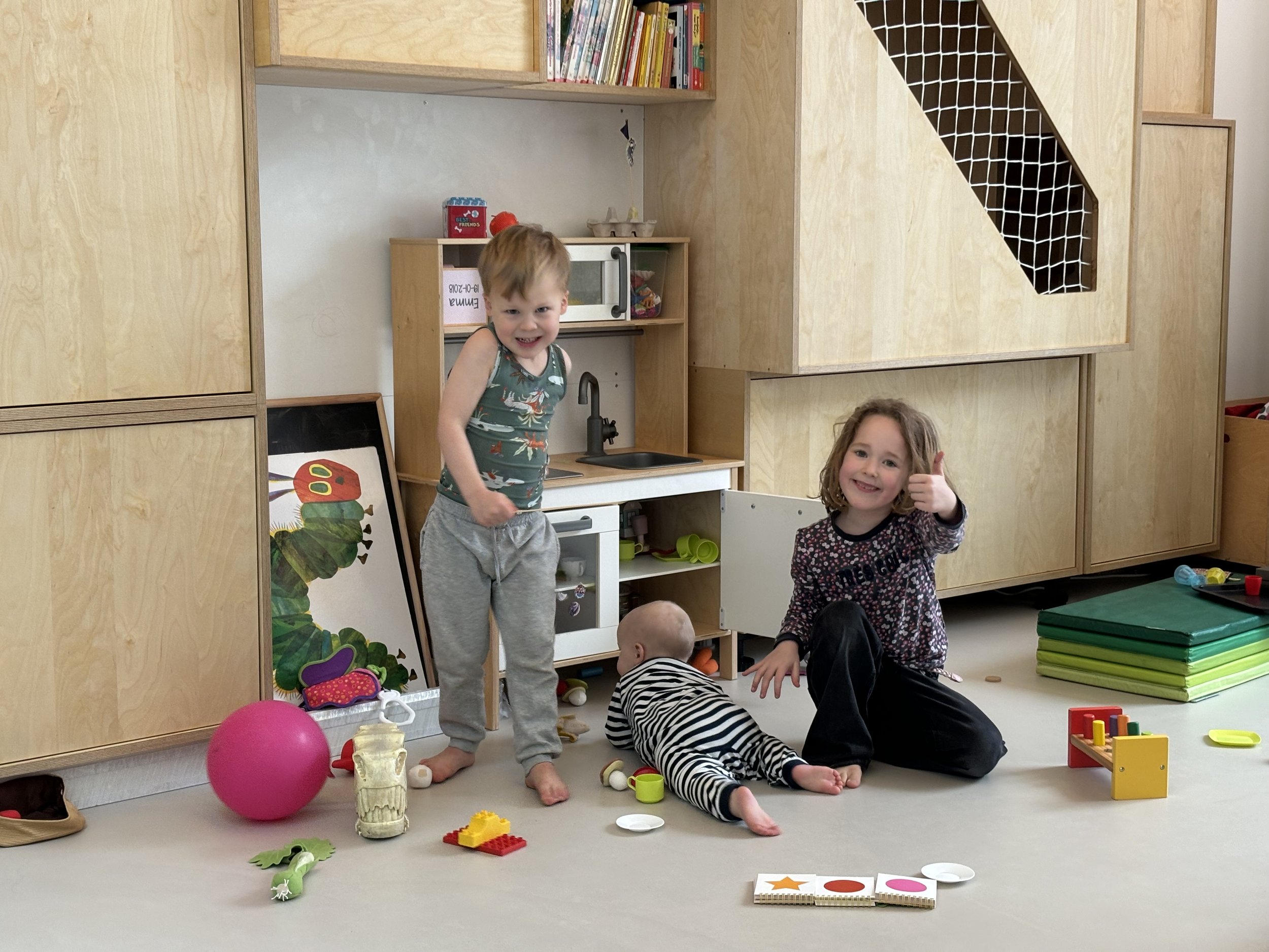 Playful cabinet wall