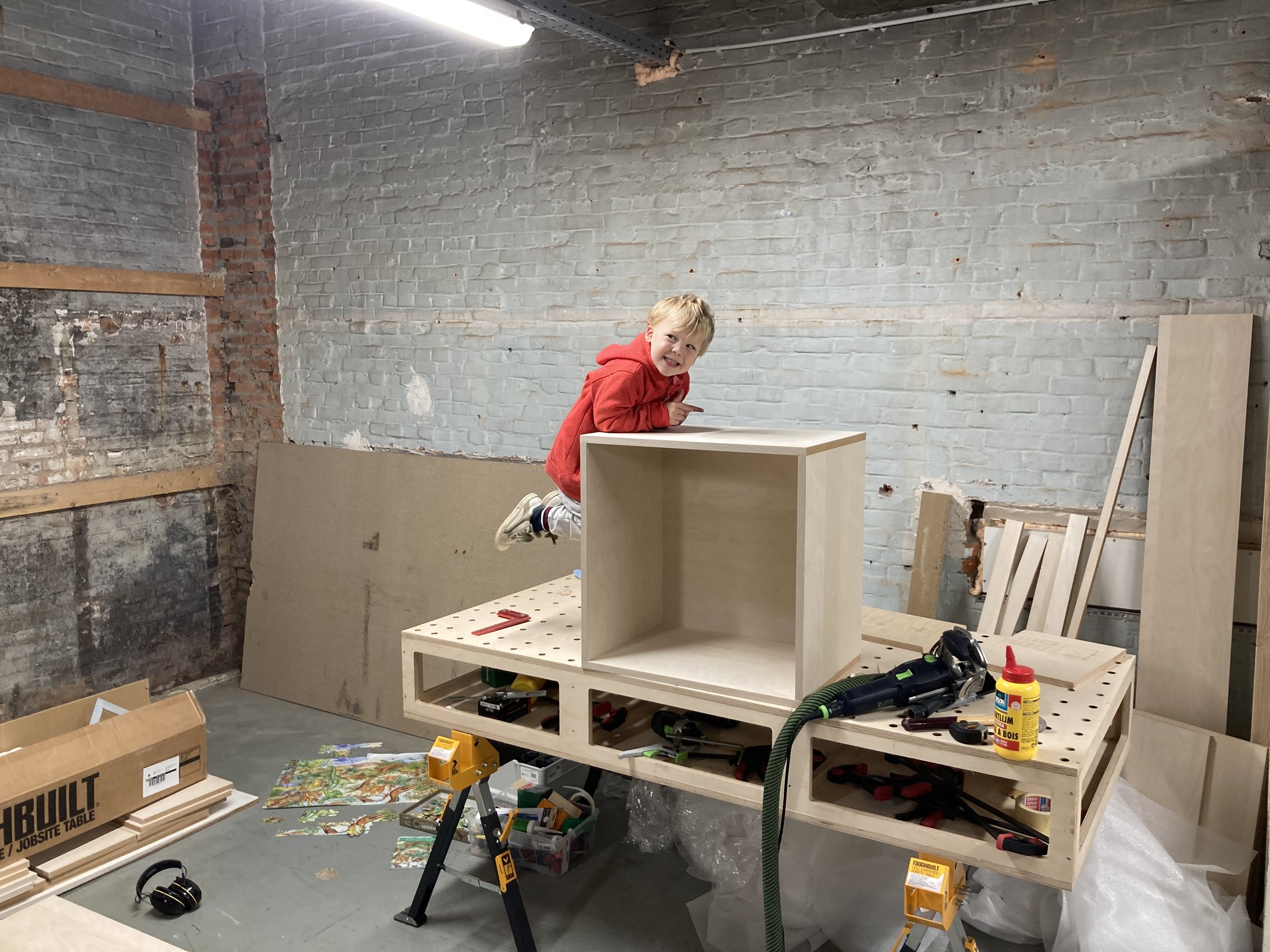Playful cabinet wall
